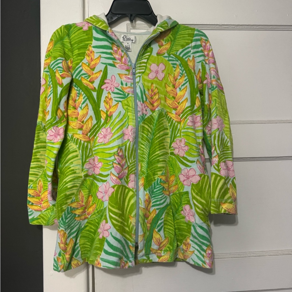 Lilly hooded long sleeve swim coverup